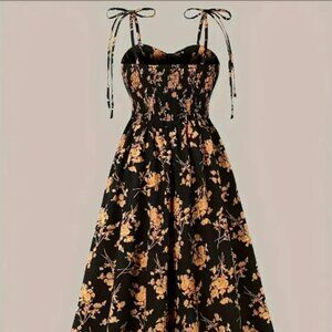 Floral Print Tie Shoulder Cami Dress size 2XL(14)